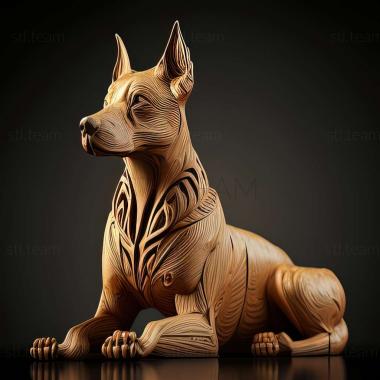 3D model Thai Ridgeback dog (STL)